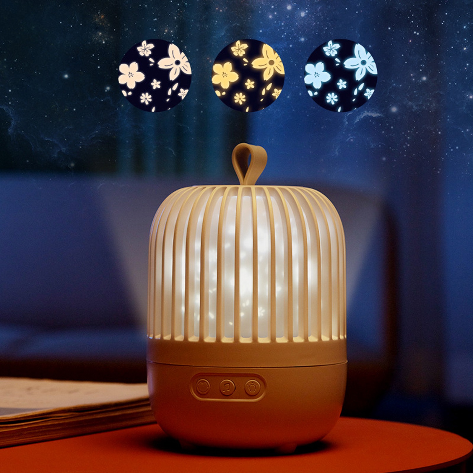 Led-sternengalaxie-projektor Für Kinder, Usb-aufladbar, Stimmungslicht, Rotierender Musikprojektor