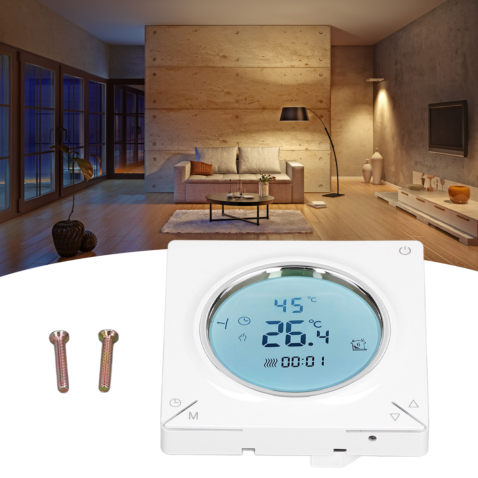 Programmierbarer Heimthermostat, Warmwasserbereiter-thermostat Mit Schalter, Programmierbarer Temperaturregler, Temperaturregler