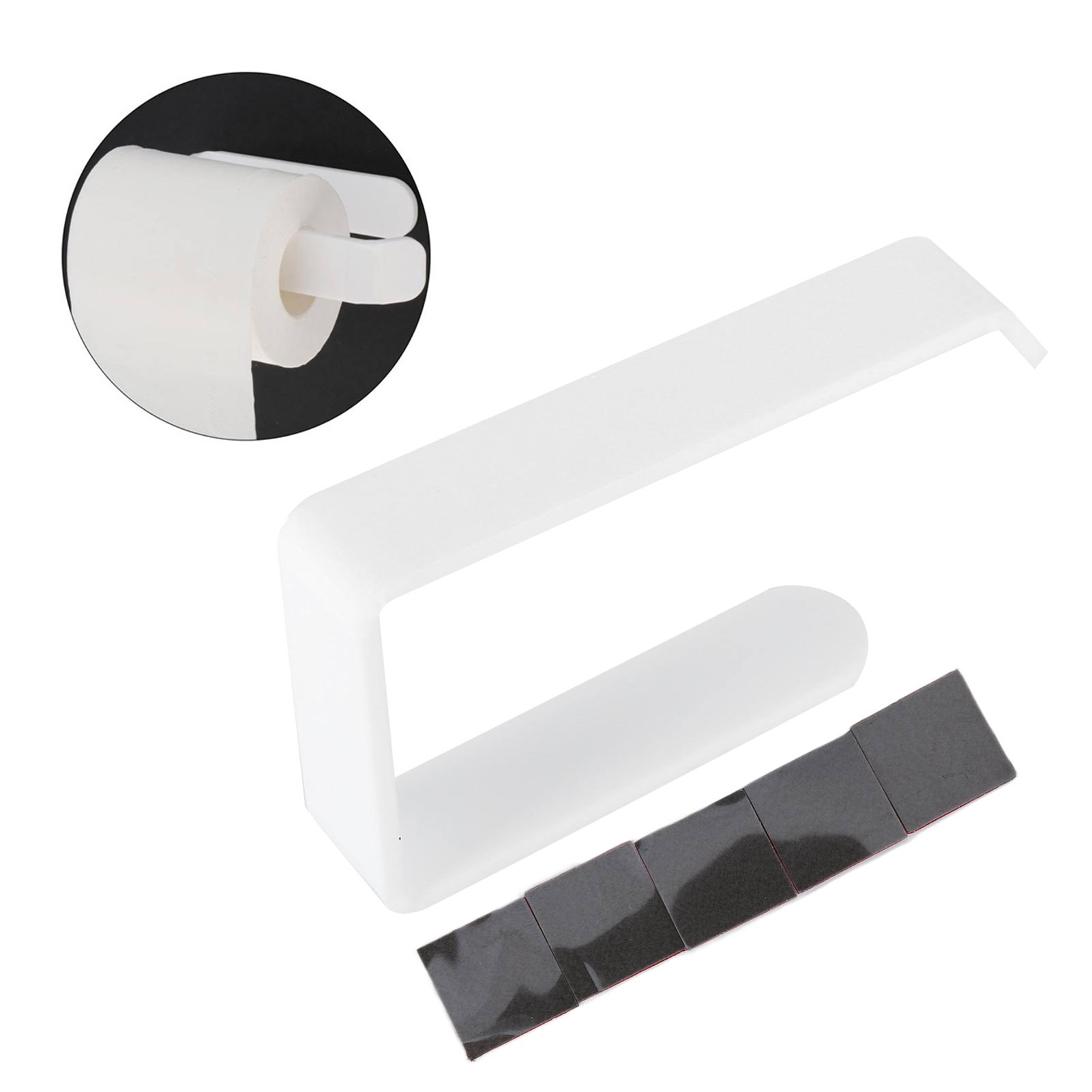 Toilettenpapierhalter Ohne Bohren, Toilettenpapierhalter Aus Acryl, Kreativer Präsentationsständer Für Weiße Taschentuchboxen.