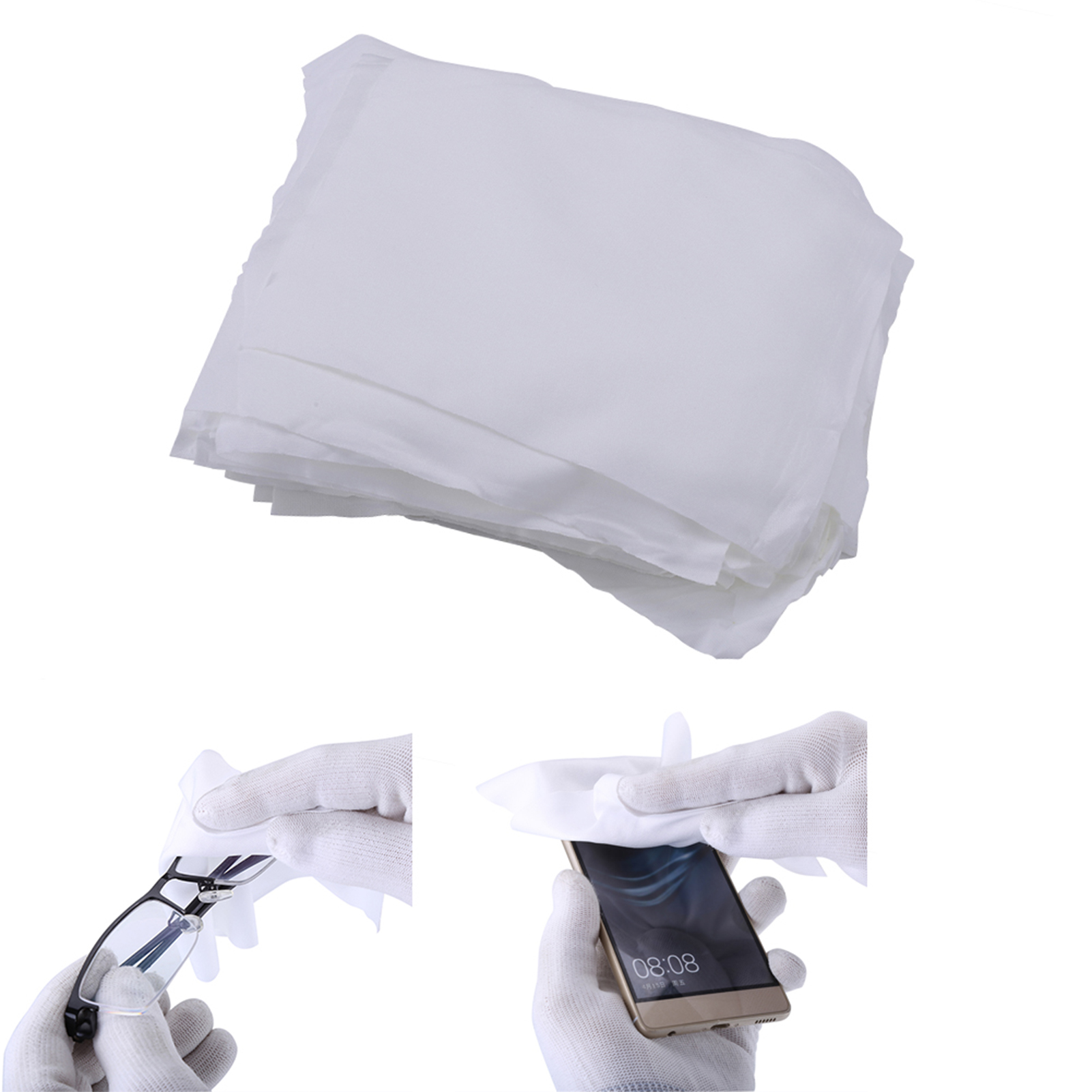Ultradünne Reinraumtücher, Fusselfrei Und Fusselfrei, 3009, Weiß, 15 Cm, Packung Mit 100 Stück
