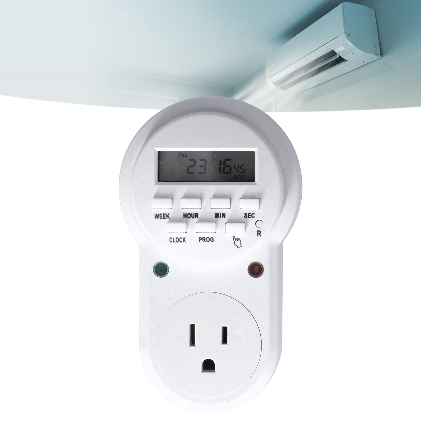 Us-standard 125v 15a Zeitschaltuhrsteckdose Mit Intelligentem Schalter Und Aquarium-zeitschaltuhr (24 Stunden)