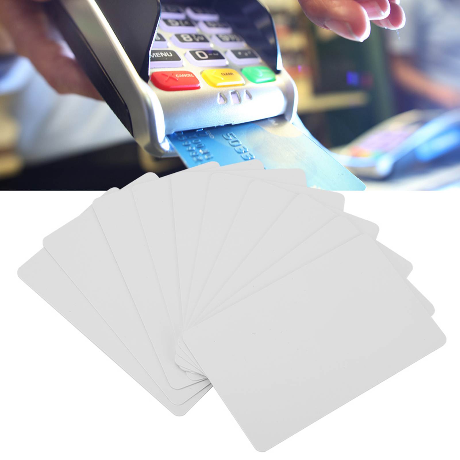 Packung Mit 10 Stück: Weiße Smartcard, Kontaktlose Smartcard, Zutrittskontrollkarte, Anwesenheitskarte Und Proximity-karte.