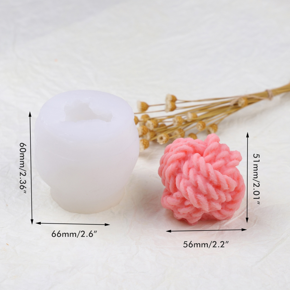 Diy-silikonform Im Koreanischen Stil Für Wollkerzen/schokolade Mit 3d-wollkugelform.
