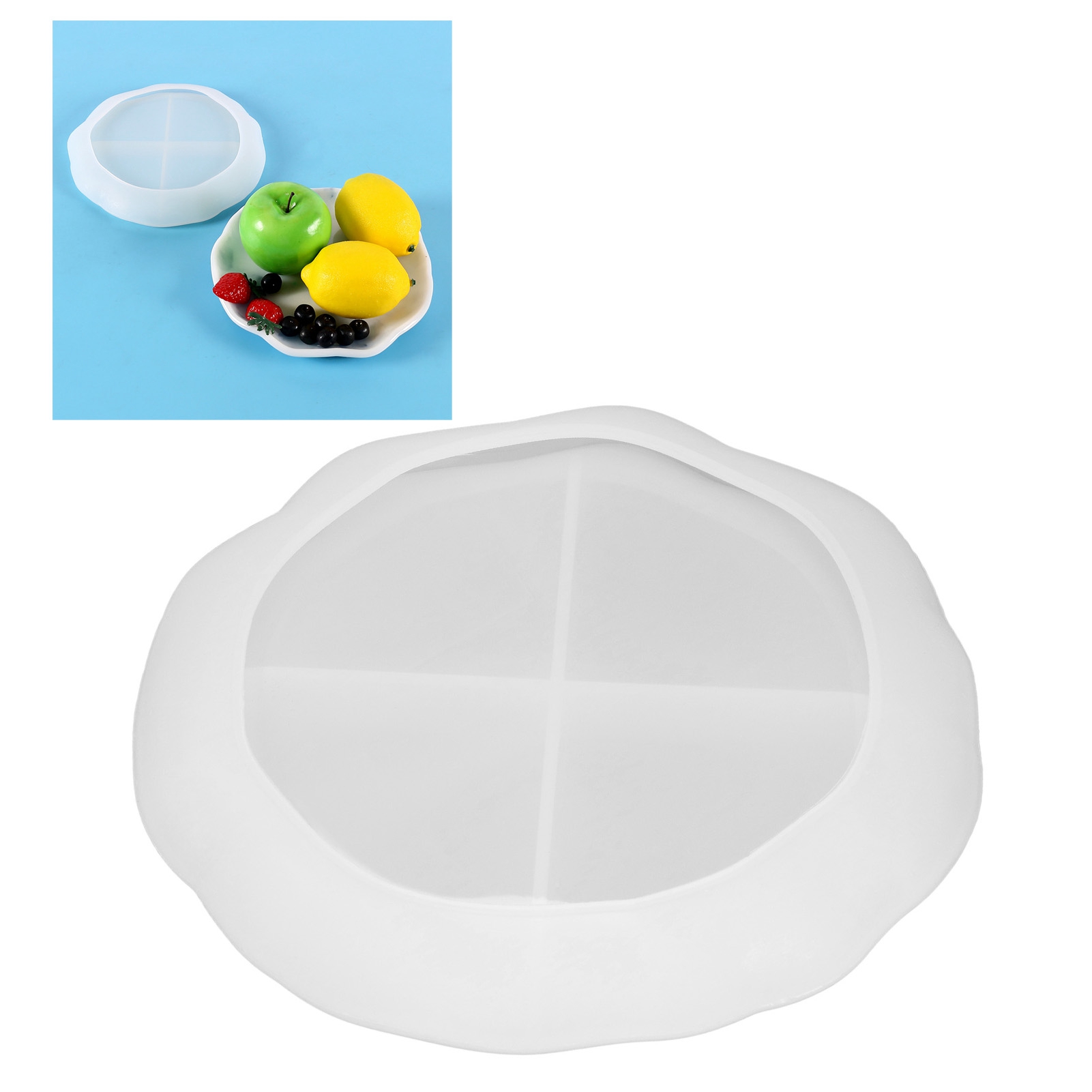 Diy-epoxidharzform Für Runde Und Unregelmäßig Ovale Tabletts, Obstschalen, Untersetzer, Silikonform Für Epoxidharz, Runde Epoxidharzform 60-713