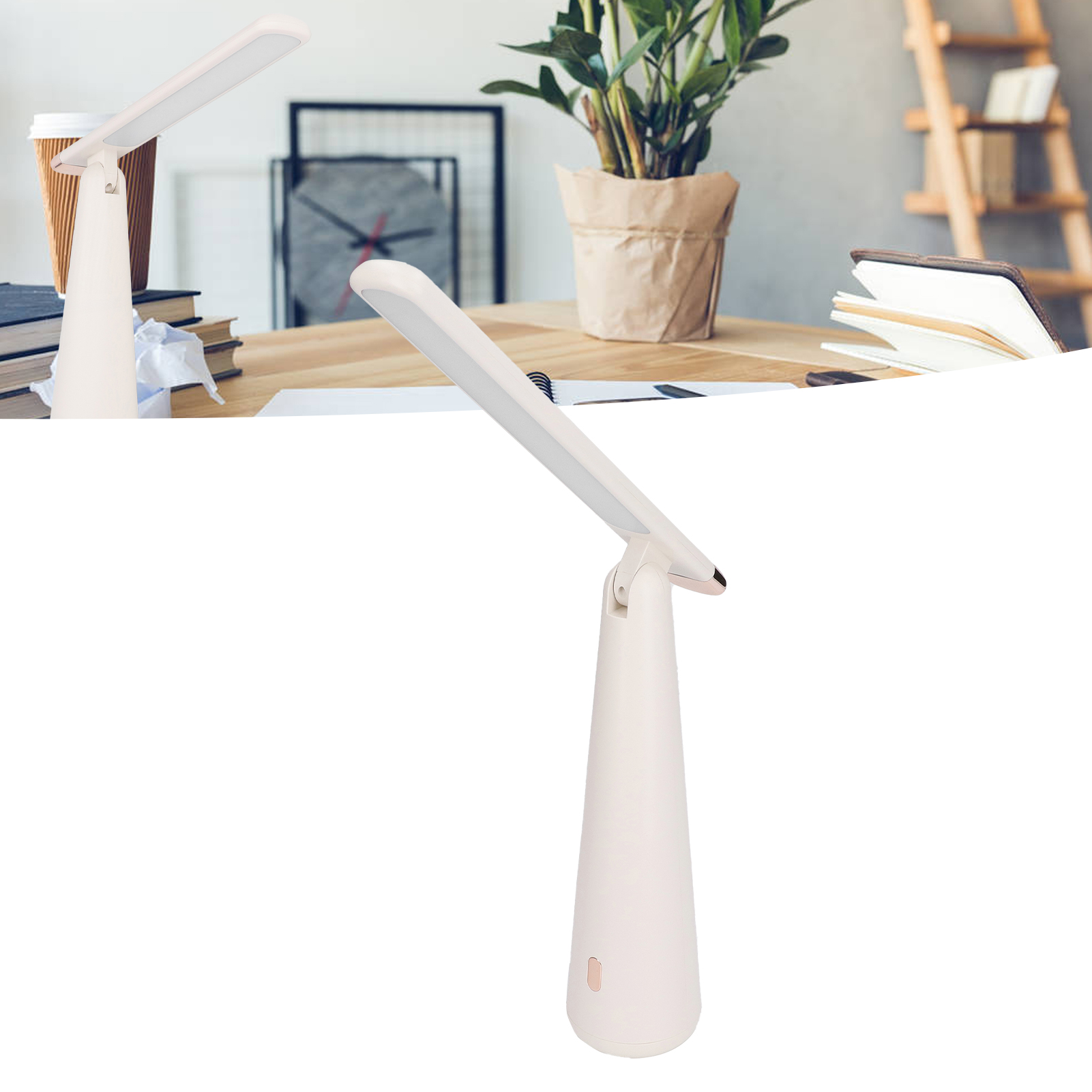 Kegelförmige, Faltbare Schreibtischlampe Mit Augenschutz, 24 Leds, Drei Farbtemperaturen, Usb-ladefunktion, Stufenloser Touch-dimmung, Geeignet Für Kinder, Schüler, Studentenwohnheime Und Zum Lesen Am