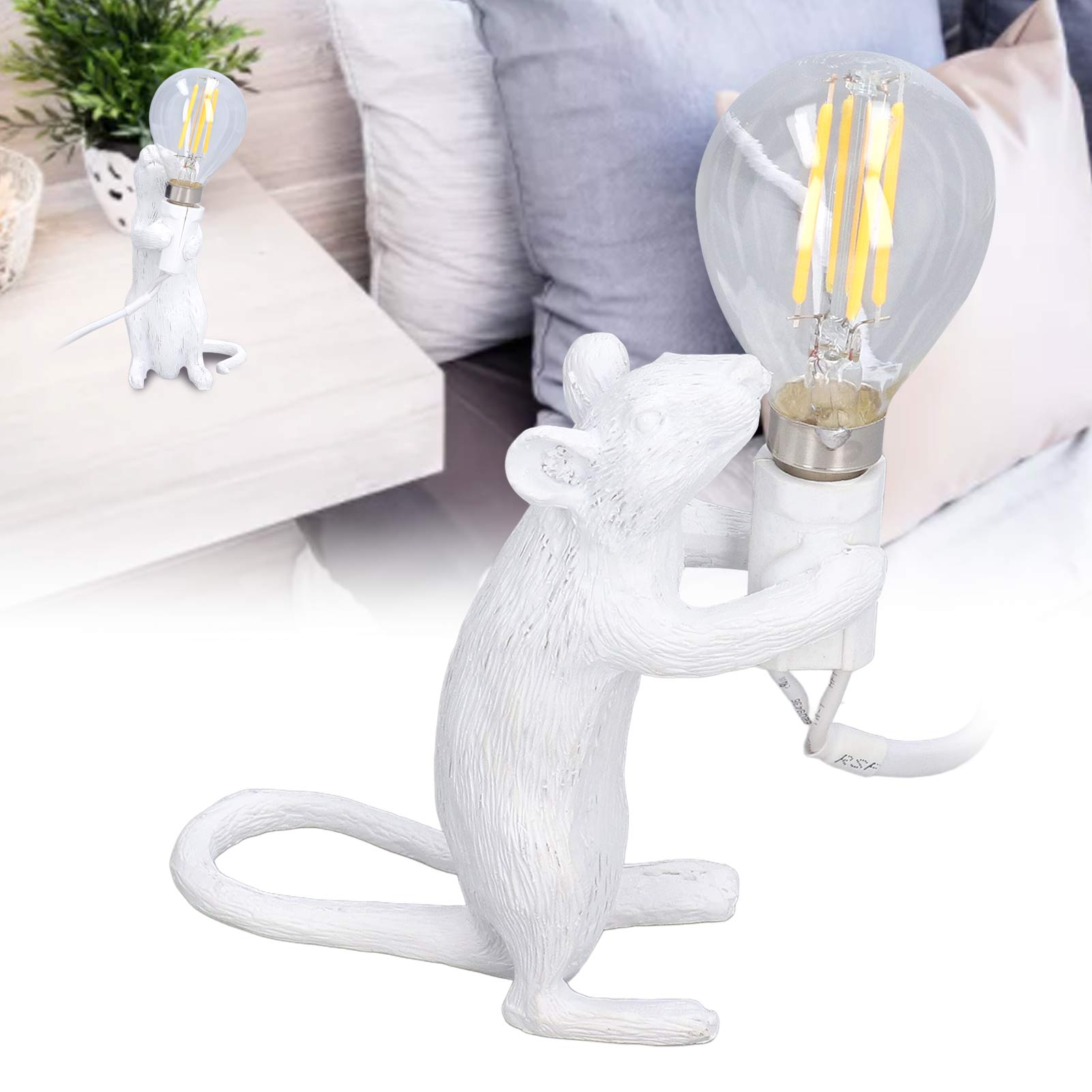 Nordische Stehlampe Aus Kunstharz, E12-fassung, Moderne Schreibtischlampe Aus Kunstharz, Dekorative Lampe Für Büro, Wohnzimmer, Schlafzimmer, Nachttischlampe, Weiße Dekorative Stehlampe, Amerikanische