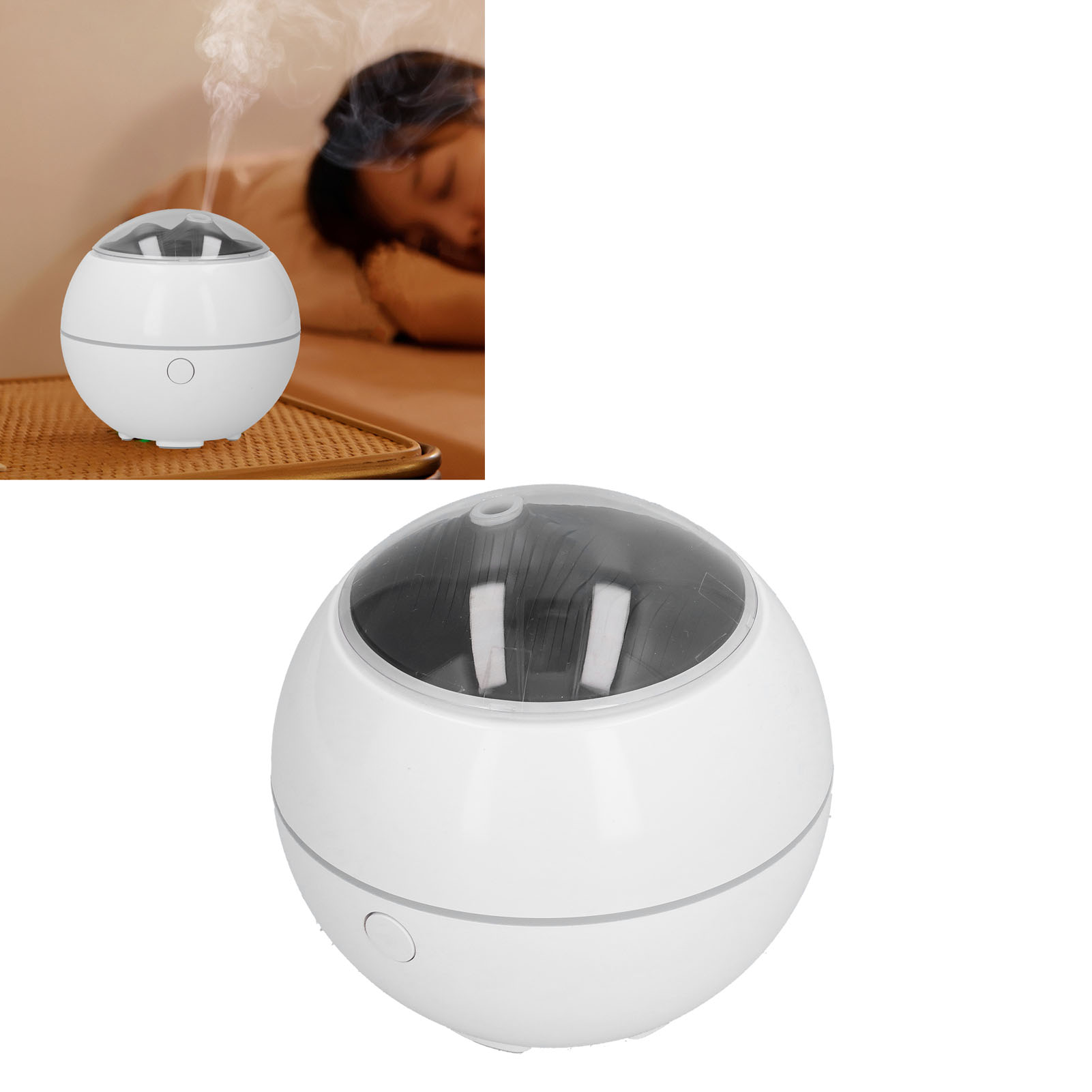 Ultraschall-tisch-aroma-diffusor, Mini-usb-diffusor, Farbenfroher Ätherischer Öl-diffusor Für Zuhause, Weiß, Usb-betrieben.