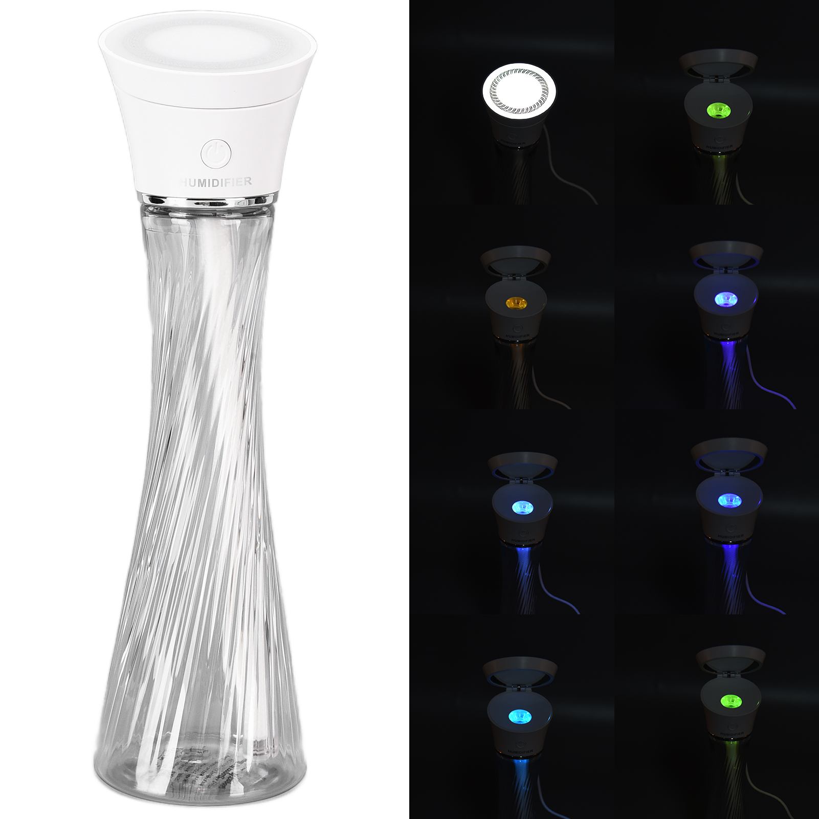 Kabelloser Luftbefeuchter (250 Ml) Für Zuhause, Mini-usb-luftbefeuchter Für Auto, Büro, Luftreiniger Und Luftbefeuchter Für Aromatherapie, Weiß, Usb-aufladbar