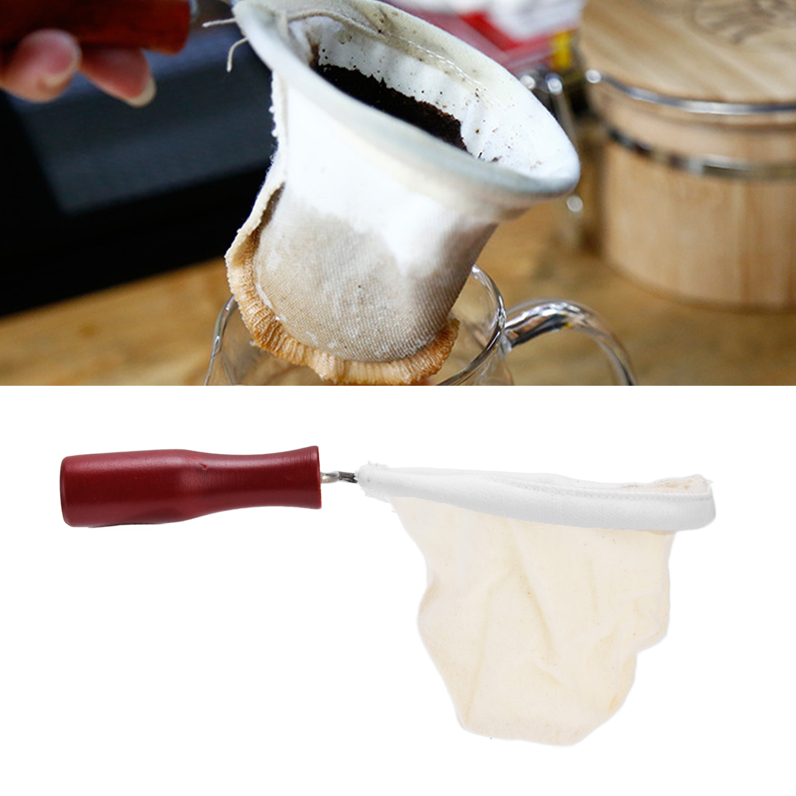 Flanell-kaffeefilter Für Langsames Brühen, Filterbeutel, Filtertuch, Großer Durchmesser