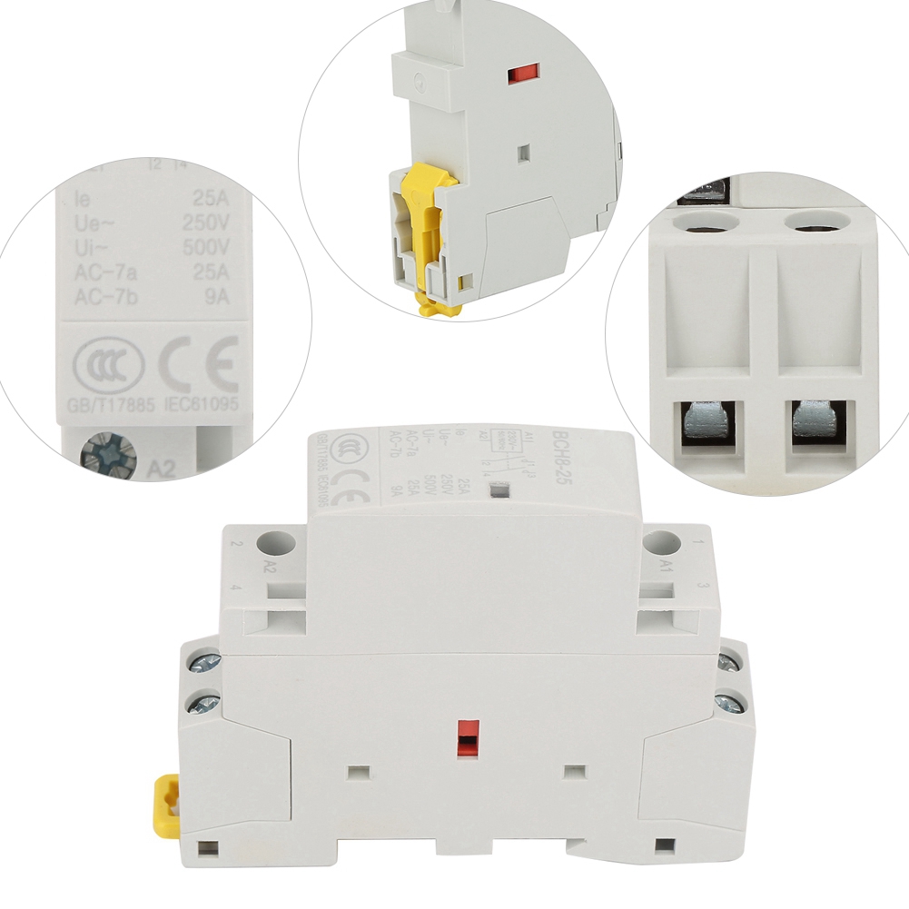 Netzschütz Für Den Hausgebrauch, 2-polig, 25 A, 220 V/230 V, 50/60 Hz, 2 Schließer