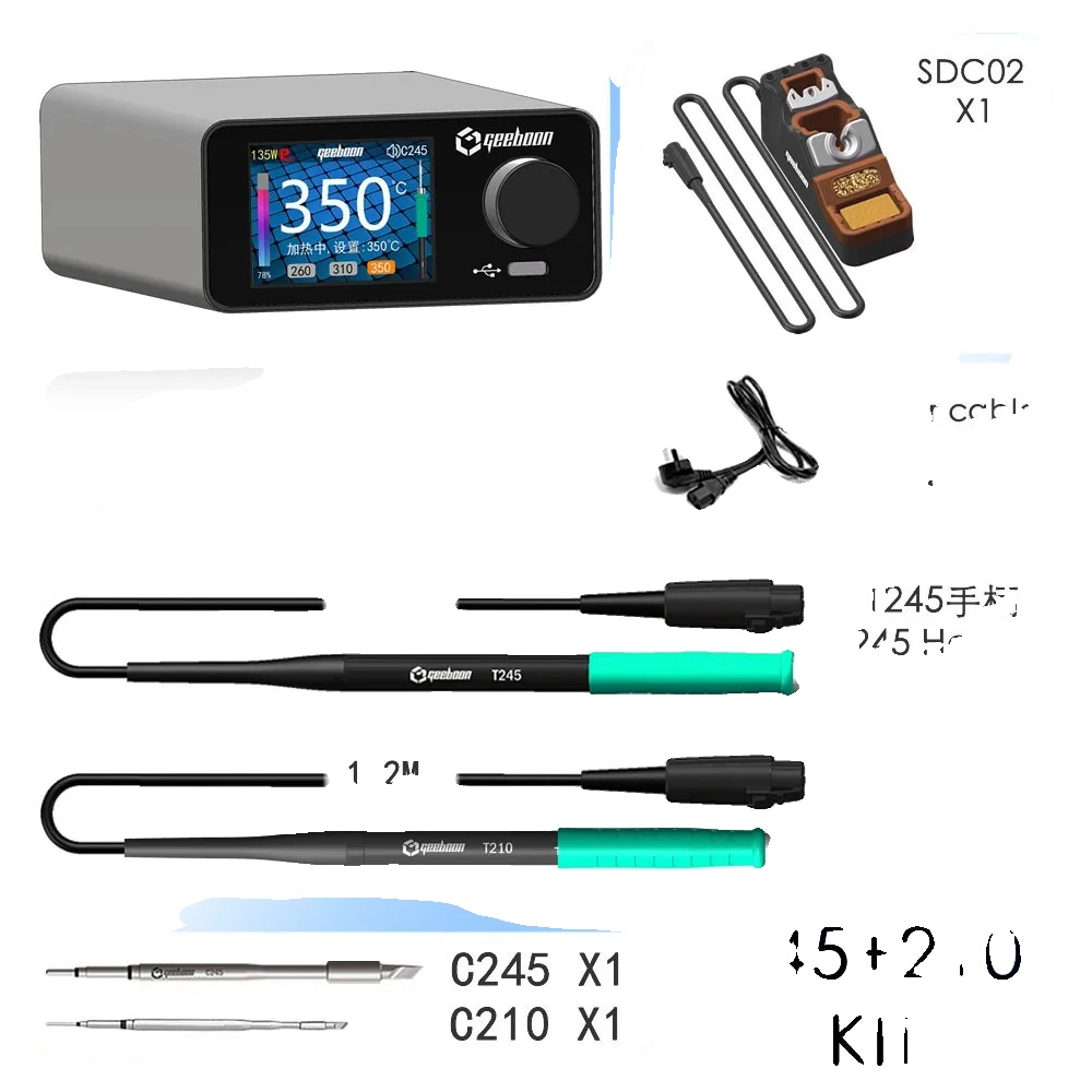 Lötstation, 240 W Leistung, Dynamische Temperaturregelung, Kurzschlussschutz, Intelligentes Usb-upgrade, Ips-display
