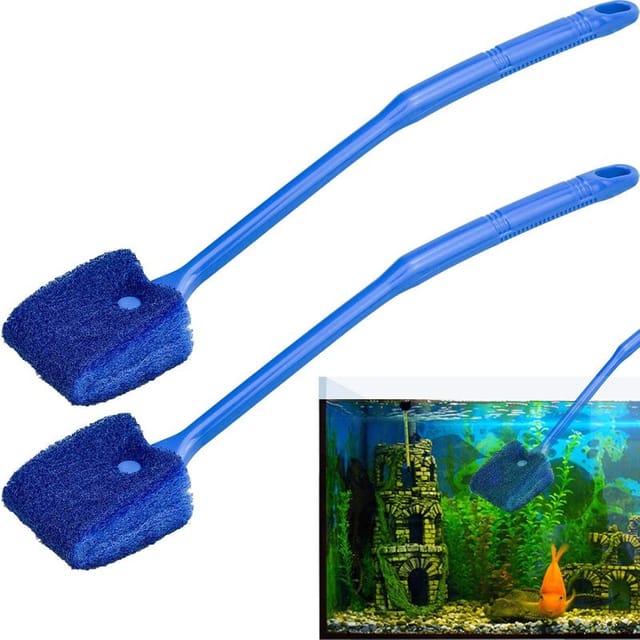 Stück 40 Cm Schwamm-aquarienreinigungsbürste, Doppelseitiger Algenkratzer Für Aquarien, Zubehör Zur Reinigung Von Aquarienglas