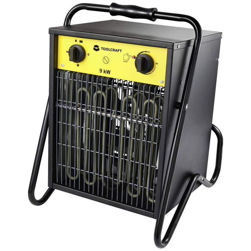 [neuwertig] B-ware Toolcraft Bauheizer 9000 W Schwarz/gelb Heizlüfter Für 75 M² Räume