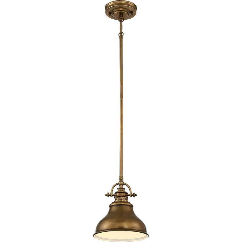 [neuwertig] B-ware Elstead Hängeleuchte Emery Hängelampe Deckenlampe Lampe 1-flg. Messing Ø 20,3 Cm