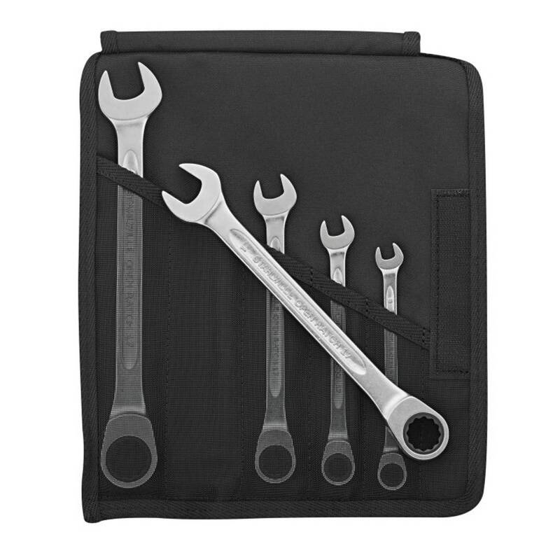 [neuwertig] B-ware Stahlwille Maulschlüssel Satz Maulring Schlüssel Ratsche Rolltasche Metrisch