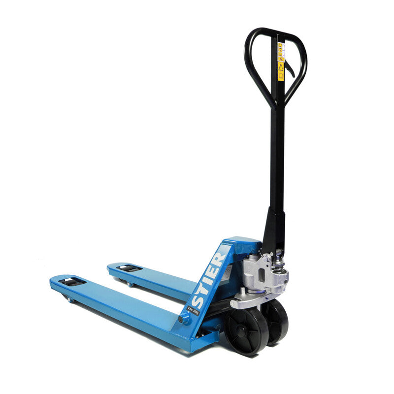 [gebraucht] B-ware Stier Gabelhubwagen Tragkraft 2500kg Handgabelwagen Nylon-reifen Blau 1150mm