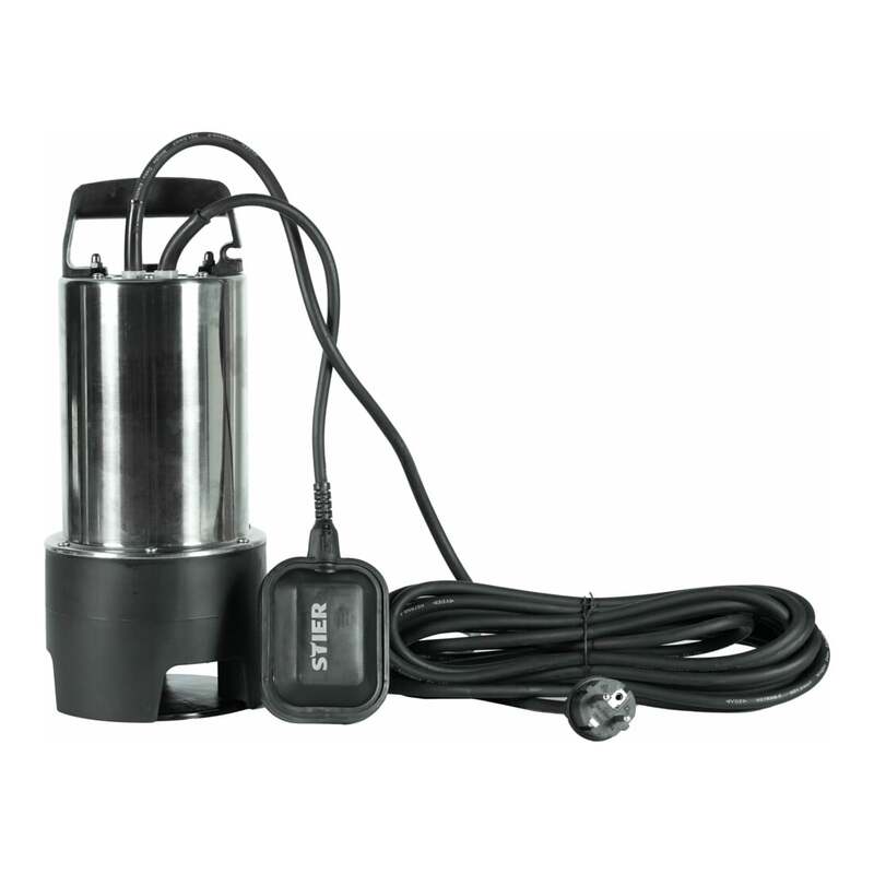 [neuwertig] B-ware Stier Tauchpumpe Edelstahl Schmutzwasserpumpe Estw-1100 1100w 15500l/h Grau 11m