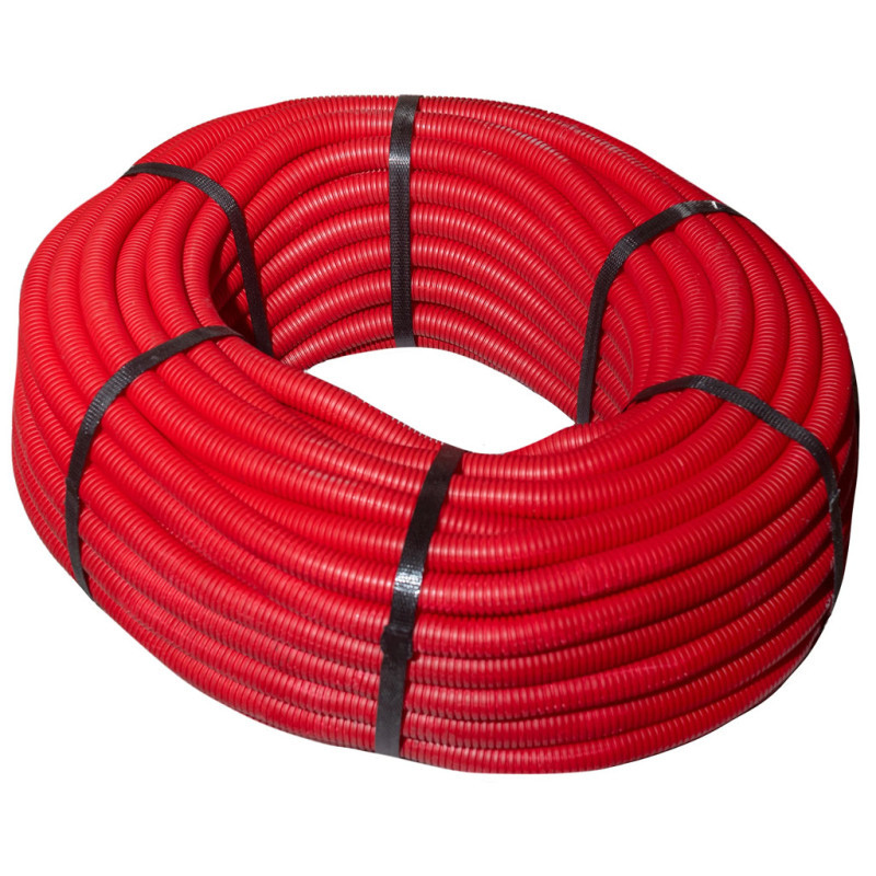Rotes Wellrohr 29 Mm, 50 Meter Wellrohr Mit Aenor-zertifikat Rohr Für Elektrokabel