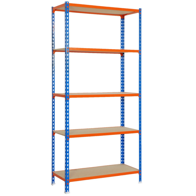 Blaues Metallregal 180 X 90 X 40 Cm 5 Böden Max. Belastung 750 Kg 150 Kg Pro Boden