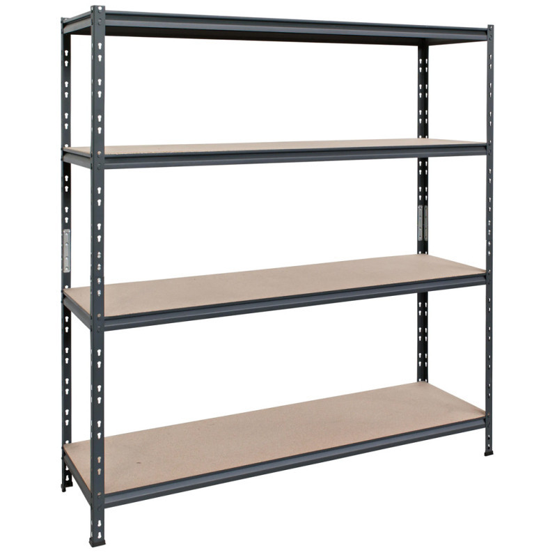 Schwarzes Metallregal 180 X 150 X 50 Cm 4 Böden Max. Belastung 1200 Kg 300 Kg Pro Boden