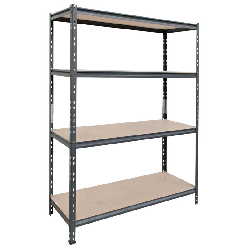 Schwarzes Metallregal 180 X 120 X 50 Cm 4 Regalböden Max. Belastung 1200 Kg 300 Kg Pro Regalboden