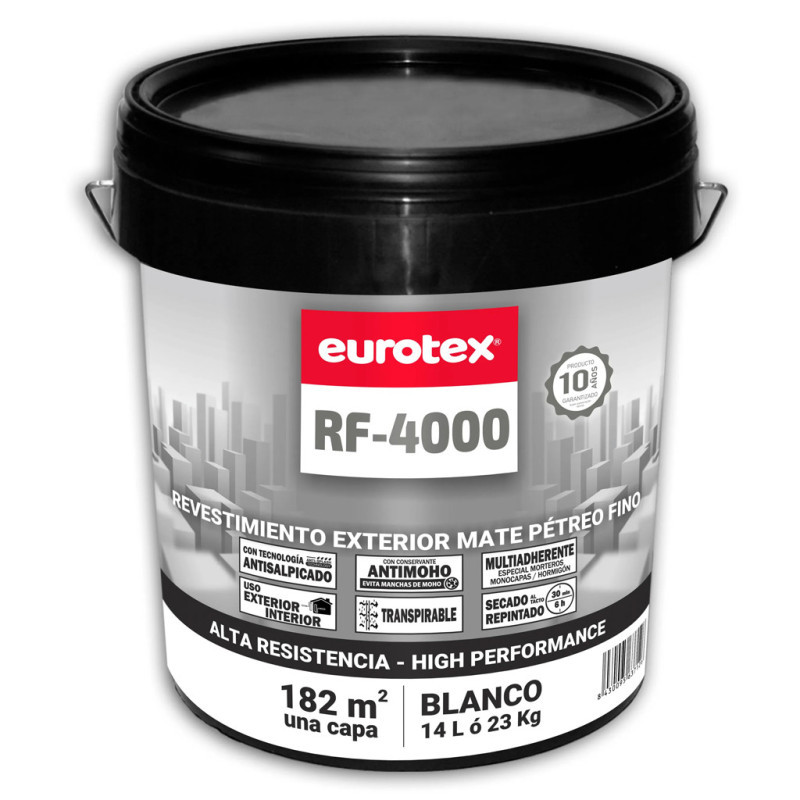 Weiße Außenfarbe 14 L / 23 Kg Rf4000 Matte Außenbeschichtung Fassadenfarbe Wandfarbe