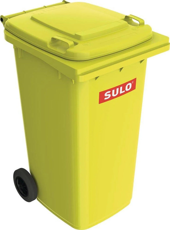 [gebraucht] B-ware Sulo Müllgroßbehälter 240l Abfallbehälter Gelb Fahrbar Hdpe N.en 840 110kg Max.