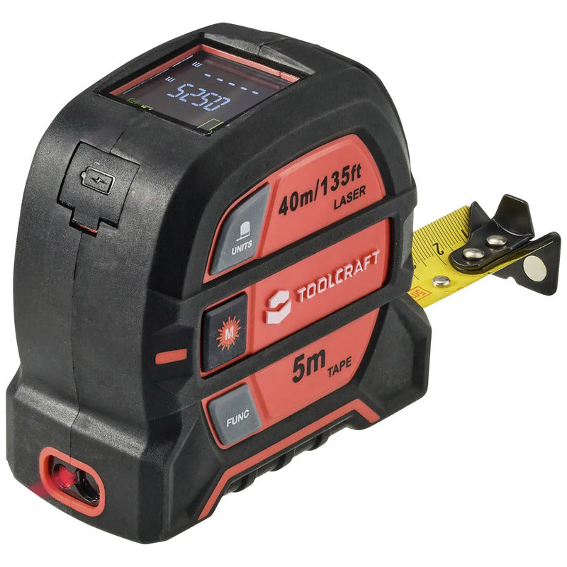 [gebraucht] B-ware Toolcraft 2 In 1 Laser-entfernungsmesser Maximal 40 M Maßband Entfernungsmesser