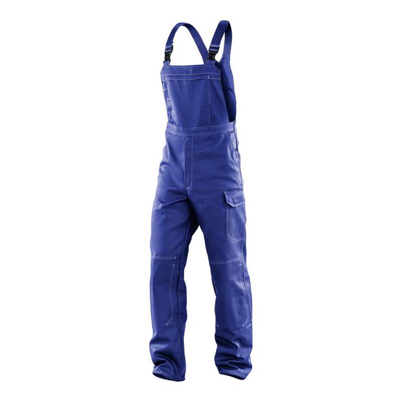 [neuwertig] B-ware Kübler Latzhose Arbeitshose Organiq 3248 Kornblumenblau Größe 118 Baumwolle