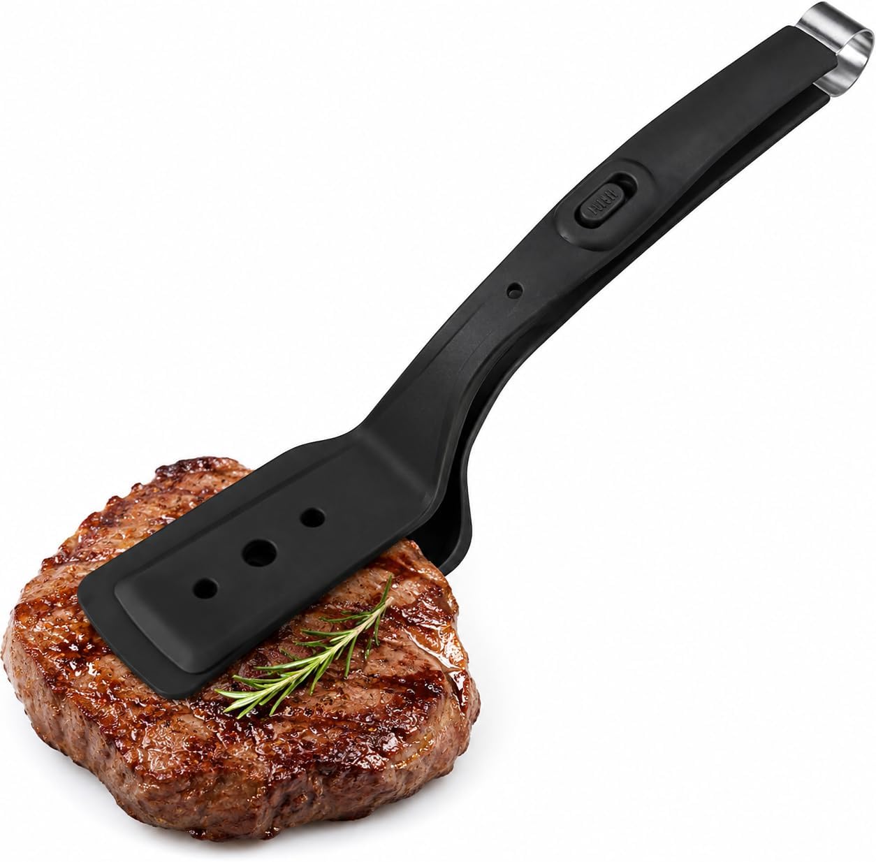 Hitzebeständige Multifunktionale Silikonspatel Und -zangen – Ideal Zum Wenden Von Steaks, Fisch Und Grillgut.