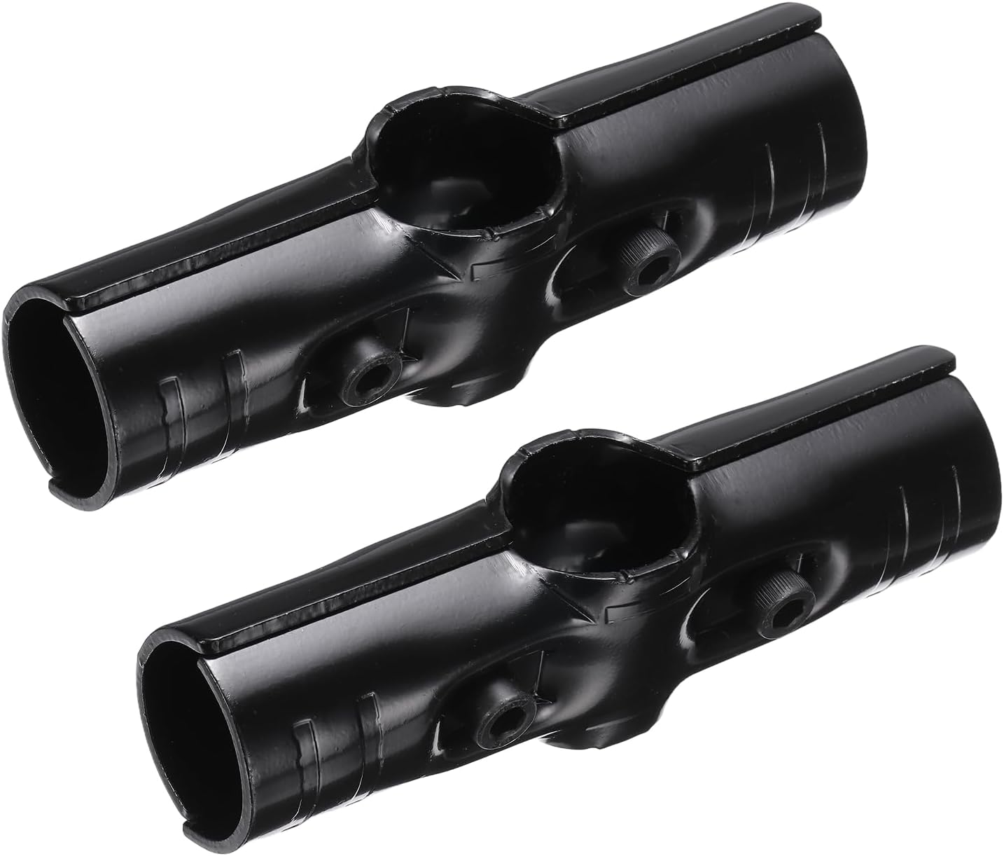 2-teilige Geländerendclips, Kohlenstoffstahl, Schwarze Elektrophoretische Beschichtung.