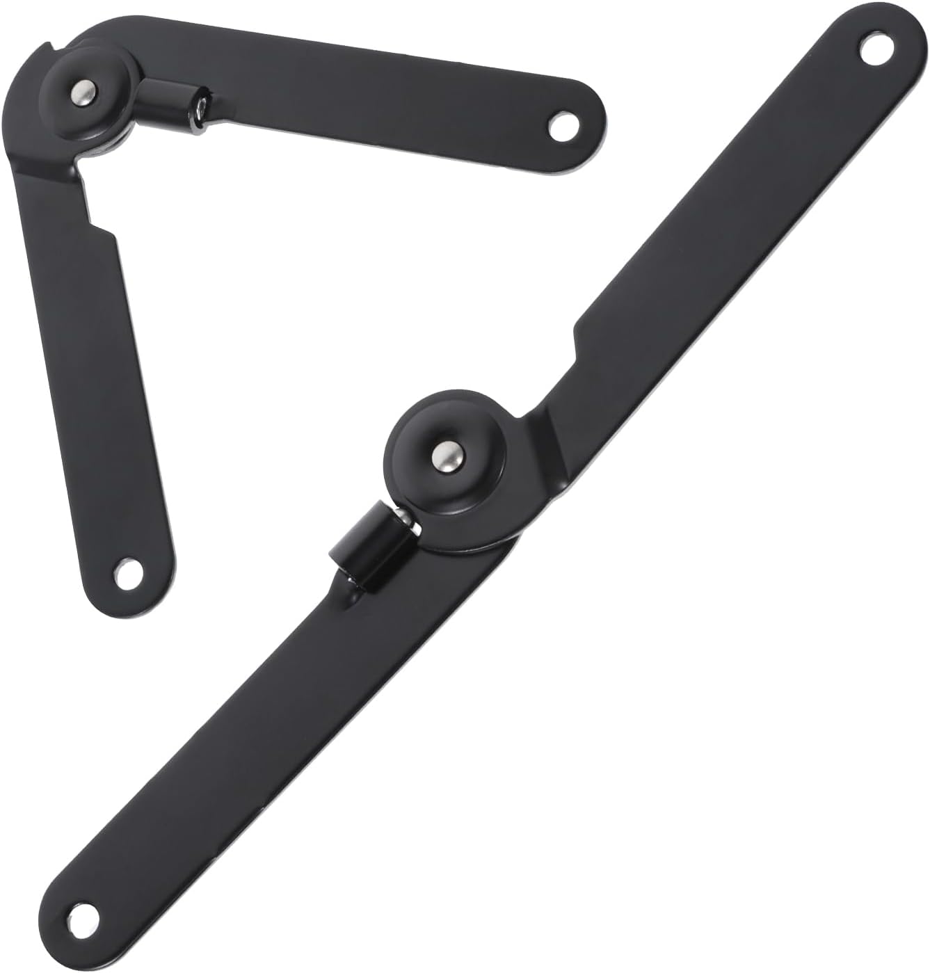 Set Mit 2 Um 180 Grad Klappbaren Stützscharnieren (schwarz) - Robustes Verriegelungsscharnier, Klappbar Und Drehbar