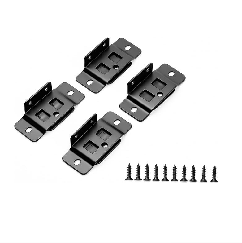 Set Mit 4 Edelstahl-möbelverbindern – Hochbelastbarer Eckverbinder Für Tische Und Abnehmbare Tischstütze (schrauben Inklusive)