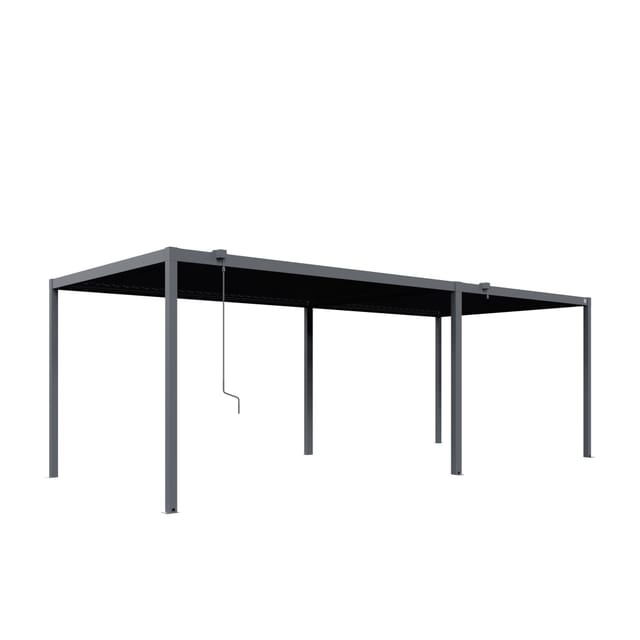 Primeyard Pergola 3x6 M Pfosten Und Lamellendach Aus Stahl - Anthrazitfarbene Terrassenüberdachung