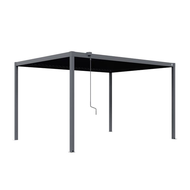 Primeyard Pergola 3x4 M Pfosten Und Lamellendach Aus Stahl - Anthrazitfarbene Terrassenüberdachung