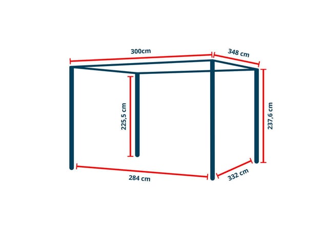 Primeyard Pergola 3x3,5 M Pfosten Und Lamellendach Aus Stahl - Anthrazitfarbene Terrassenüberdachung