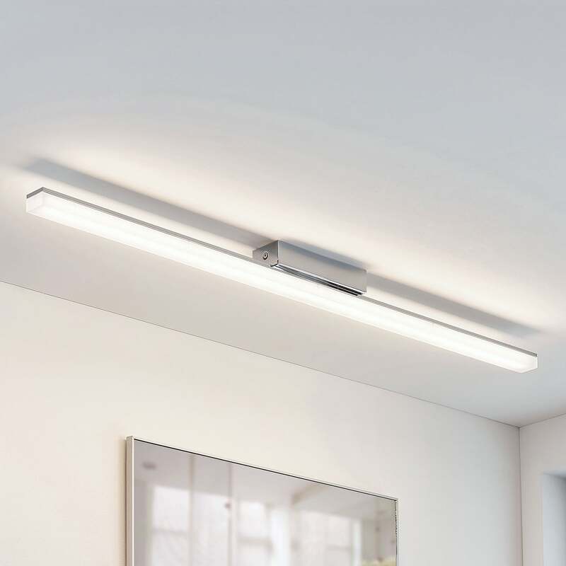 [neuwertig] B-ware Lindby Deckenleuchte Badezimmerlampe Led Badleuchte Dimmbar Weiß Chrom Ip44