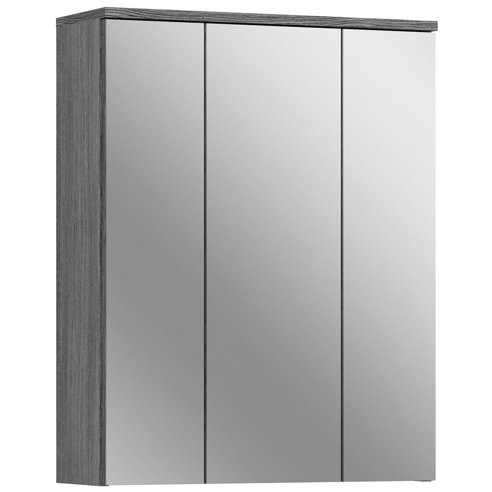Spiegelschrank In Rauchsilber Nachbildung Mit Front In Spiegelglas, Breite 60 Cm Brest-158