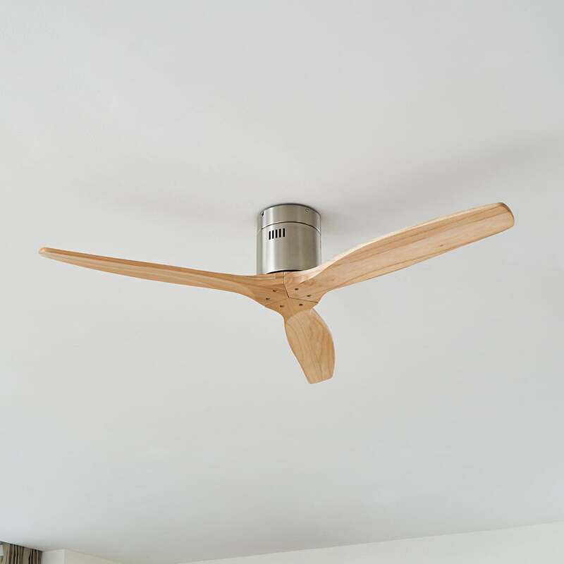 [neuwertig] B-ware Lucande Deckenventilator Vindur Nickel 132 Cm Leise Für Räume Bis 15 M²