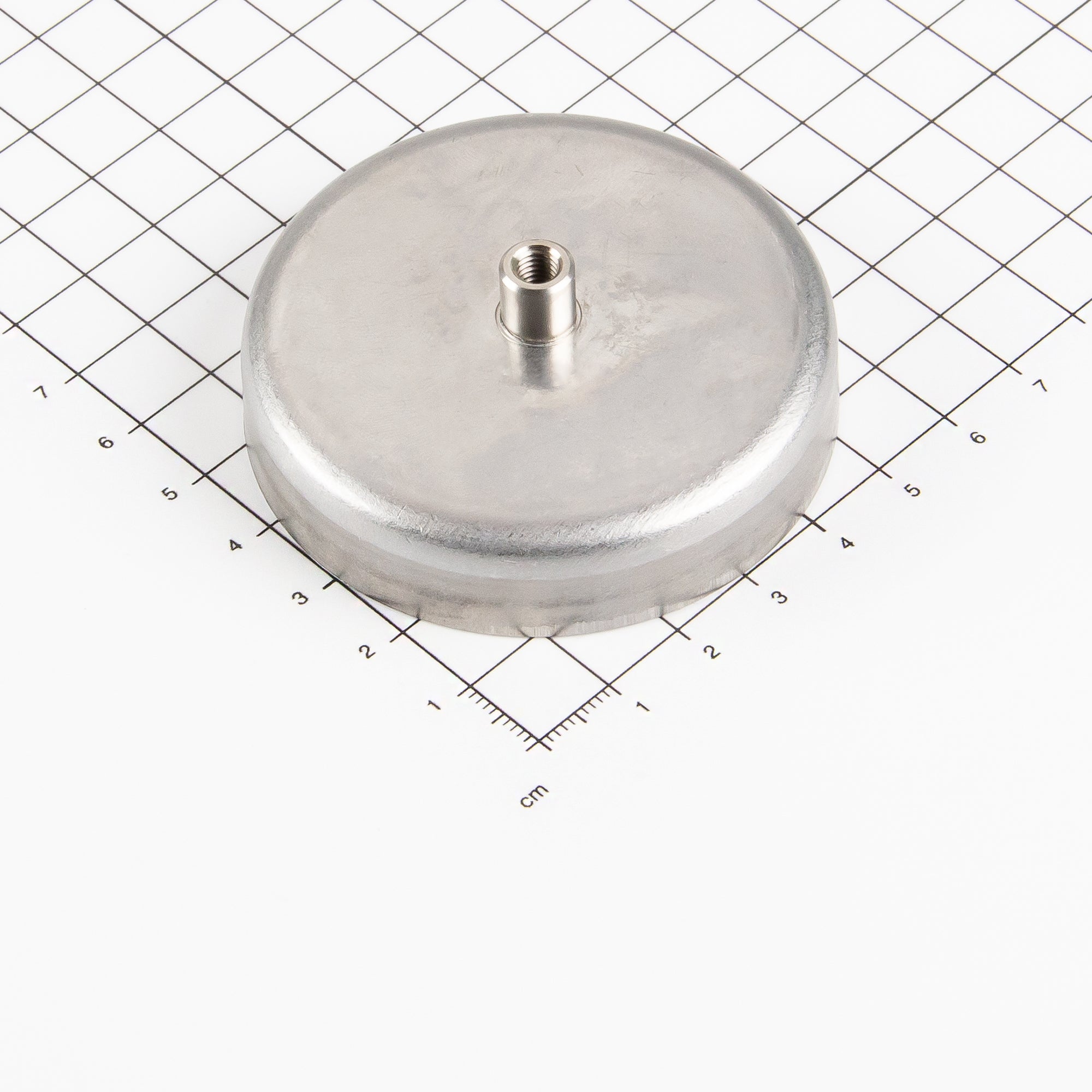 Magna-c Edelstahl Ferrit-flachgreifer Ø63x36mm Mit Gewindebuchse