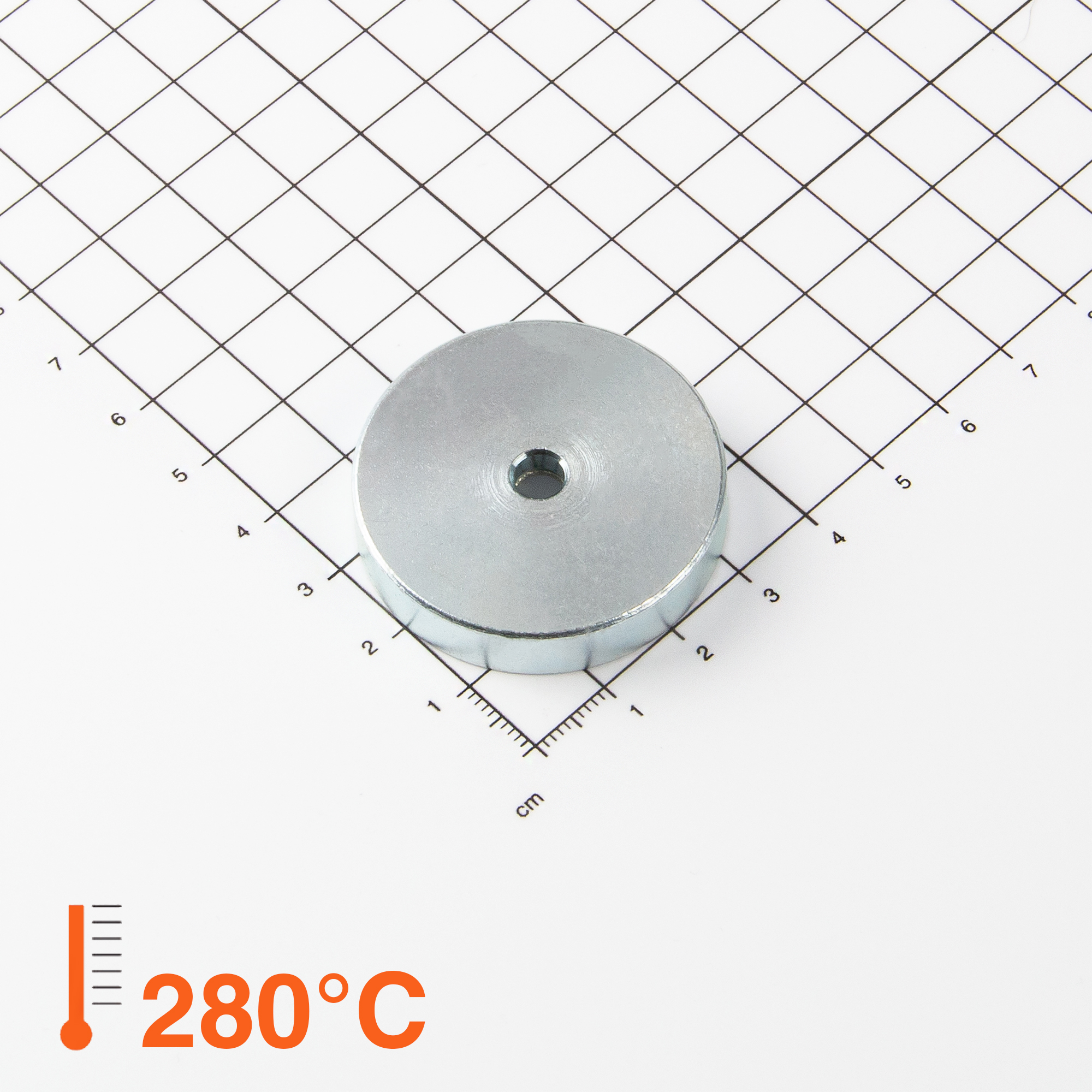 Magna-c Samarium-cobalt Flachgreifer Ø40x8mm Mit Konischer Senkung