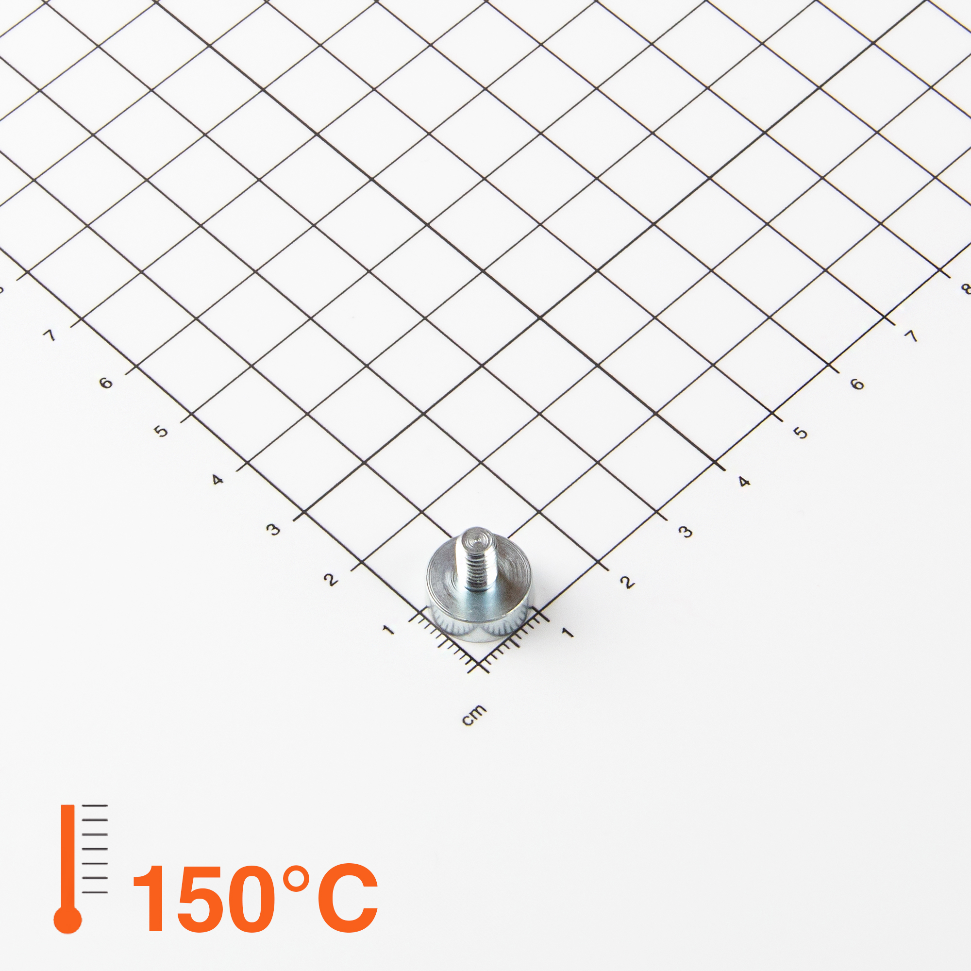 Magna-c Neodym Flachgreifer Mit Gewindezapfen Ø13x4,5mm Bis 150°c