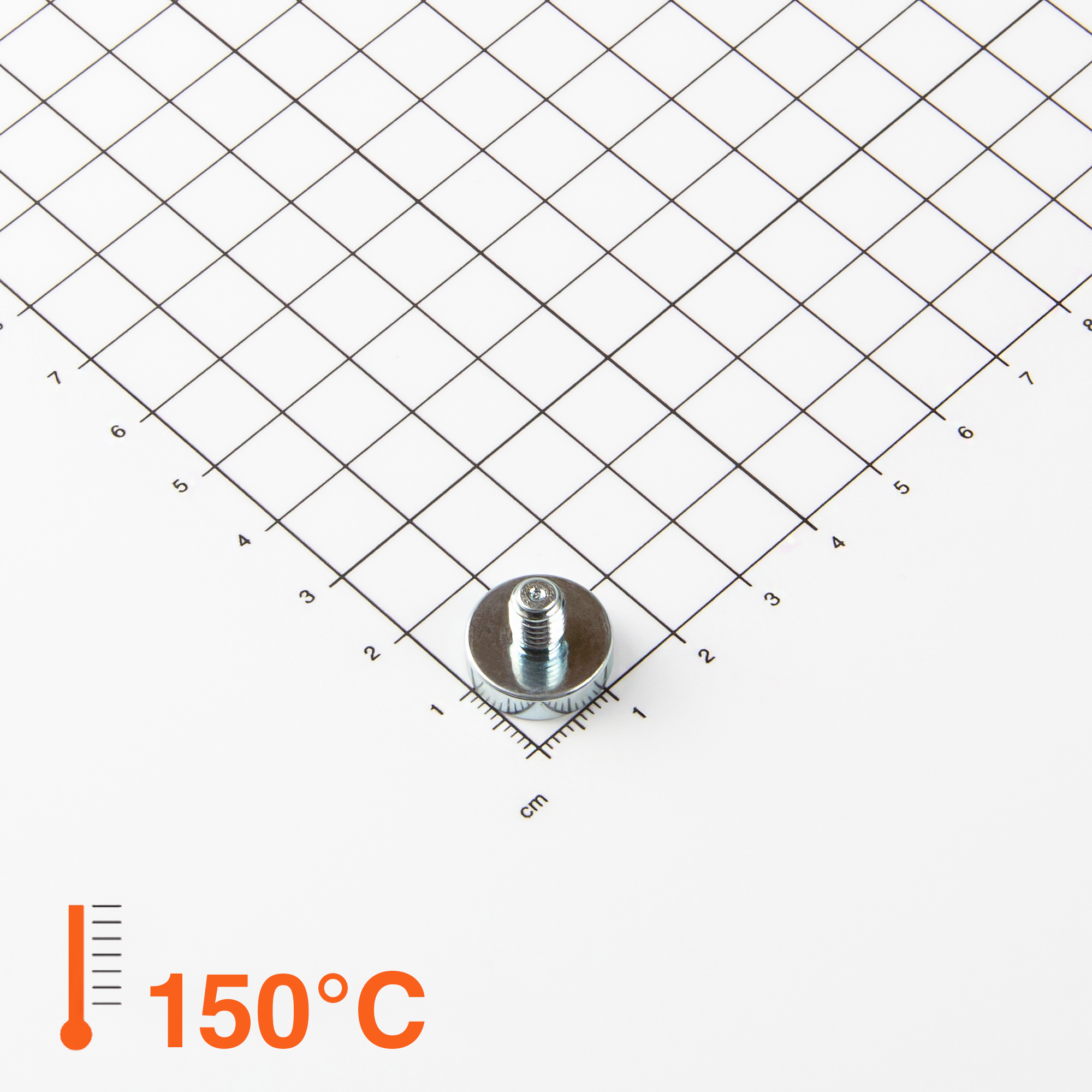 Magna-c Neodym Flachgreifer Mit Gewindezapfen Ø16x4,5mm Bis 150°c