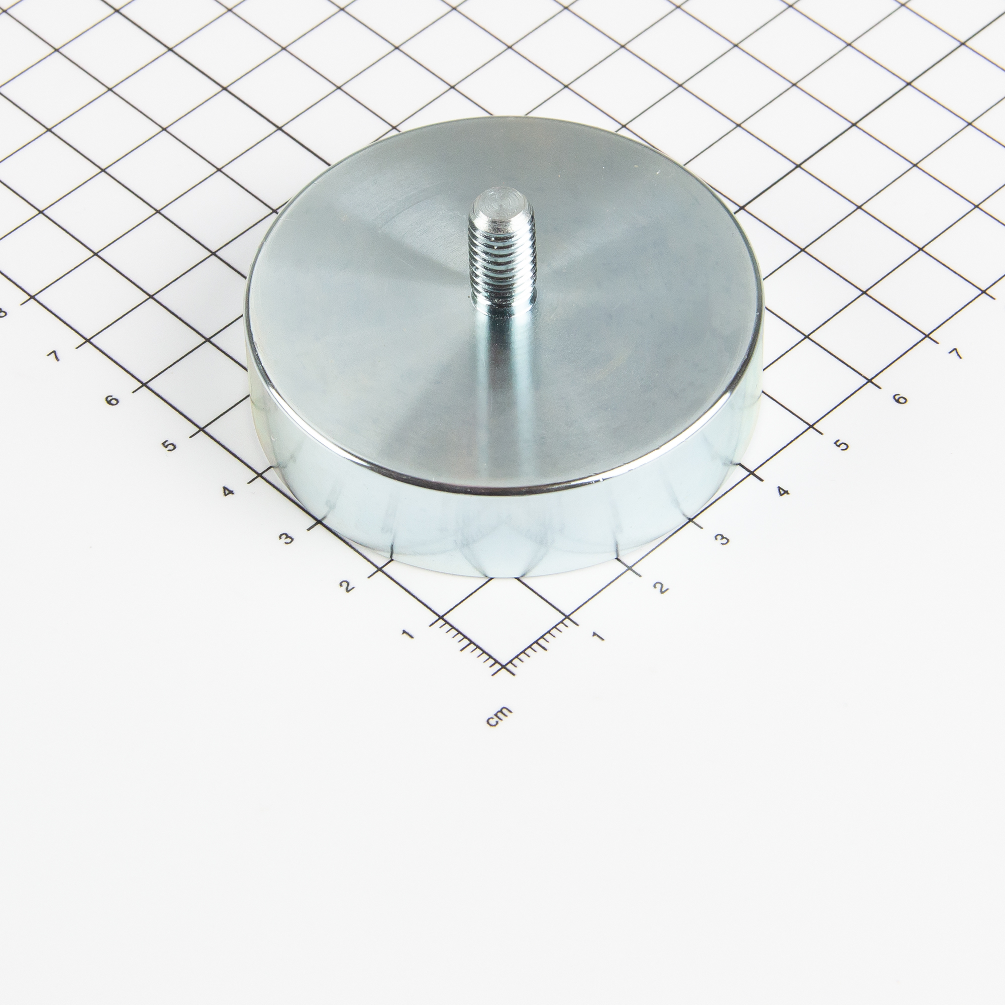 Magna-c Neodym Flachgreifer Mit Gewindezapfen Ø60x15mm