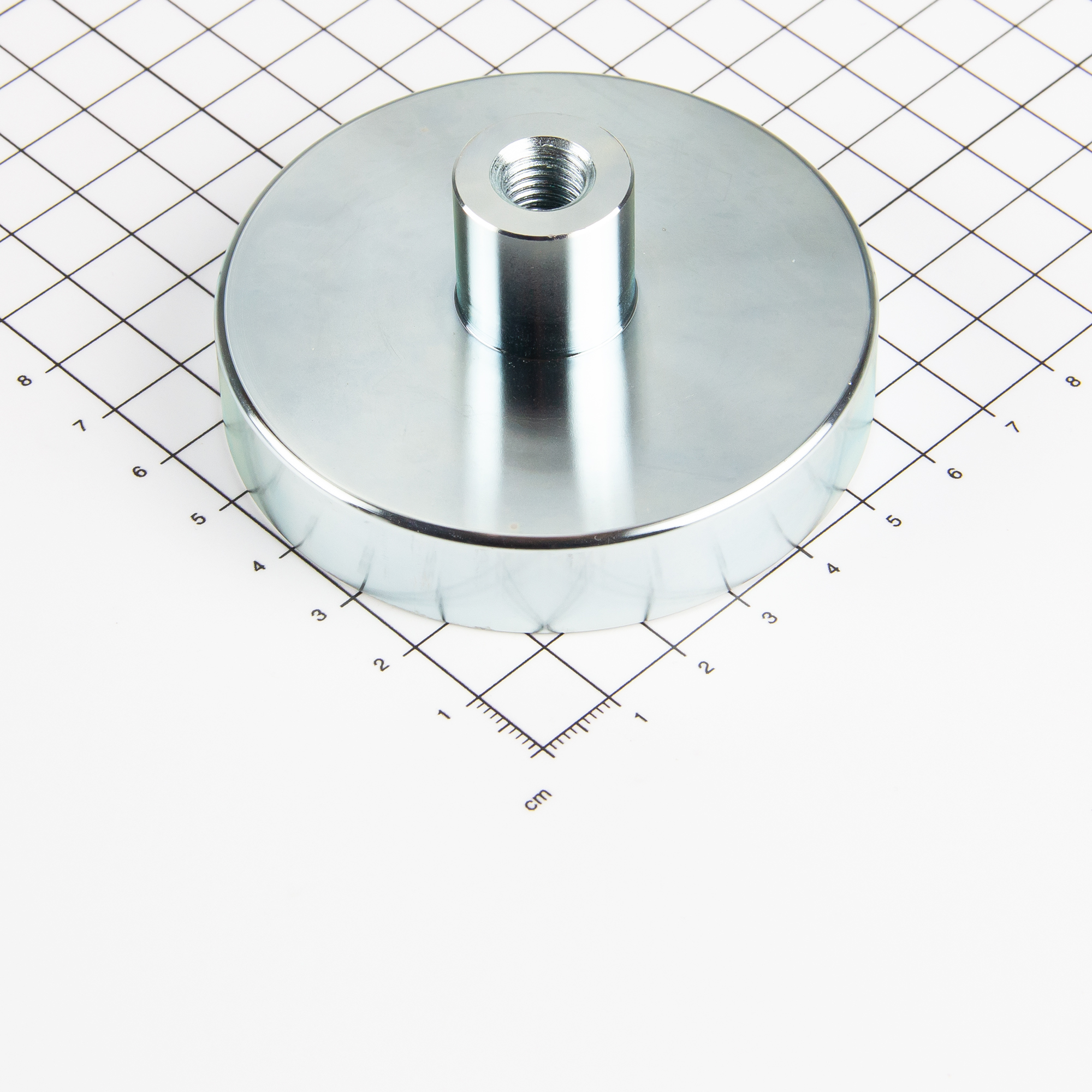 Magna-c Neodym Flachgreifer Mit Gewindebuchse Ø75x34mm
