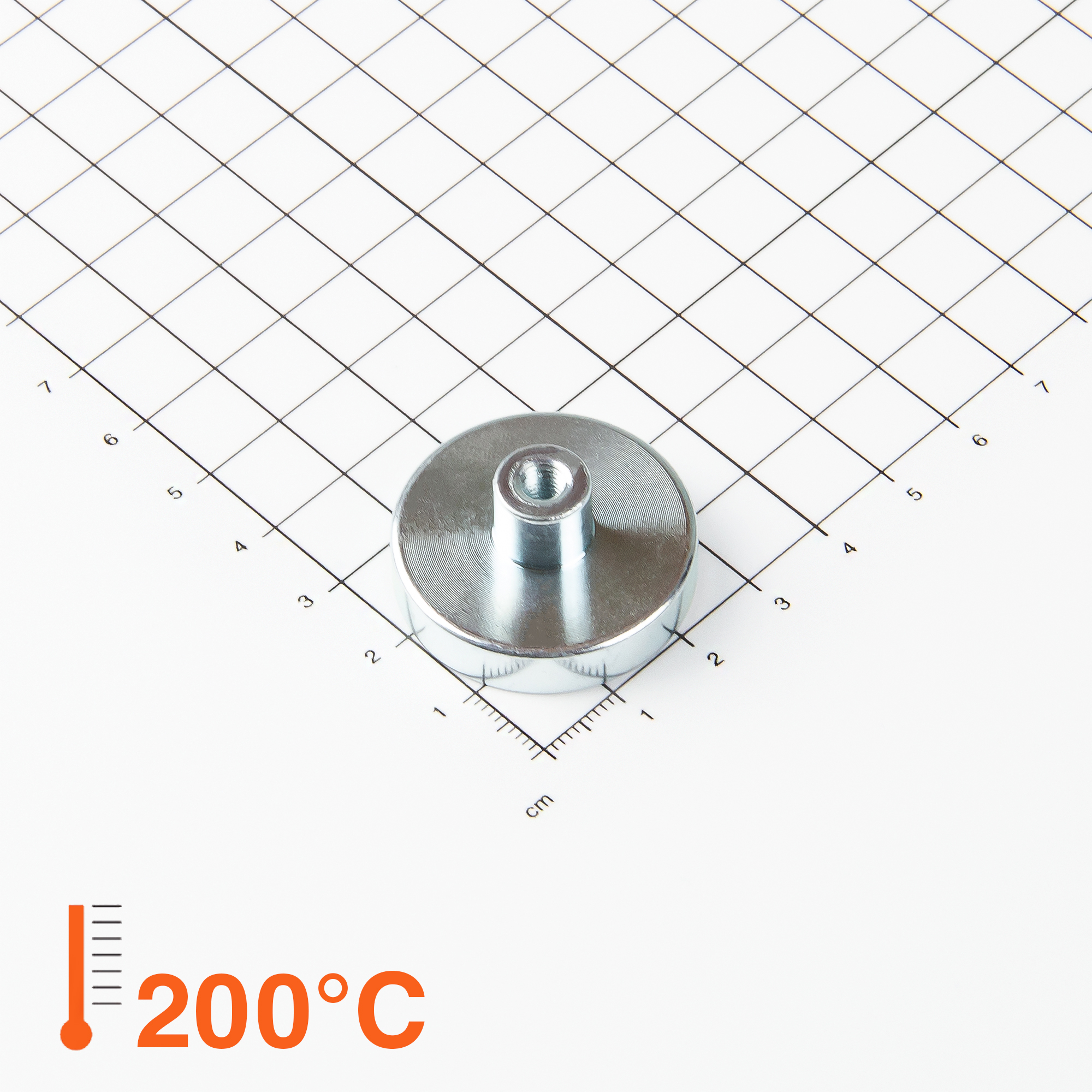 Magna-c Flachgreifer Aus Samarium-cobalt Ø32x7mm Mit Gewindebuchse
