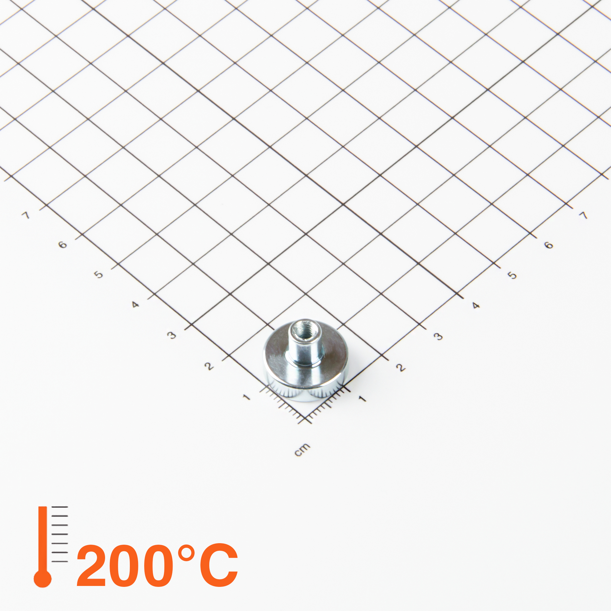 Magna-c Flachgreifer Aus Samarium-cobalt Ø16x4,5mm Mit Gewindebuchse