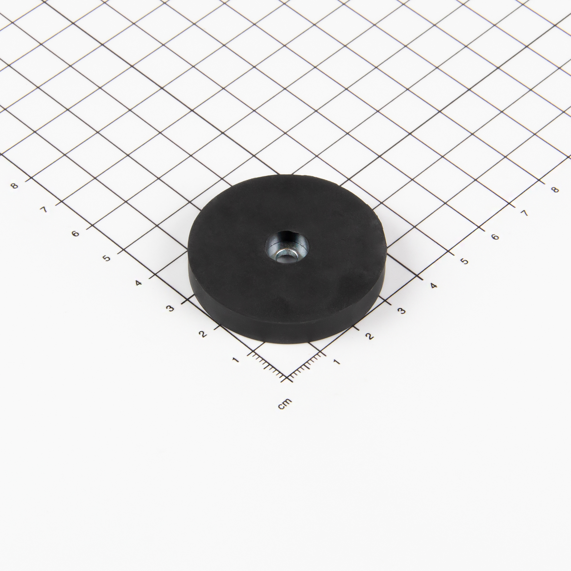 Magna-c Gummiertes Magnetsystem Ø43x7mm Mit Zylindrischer Senkung