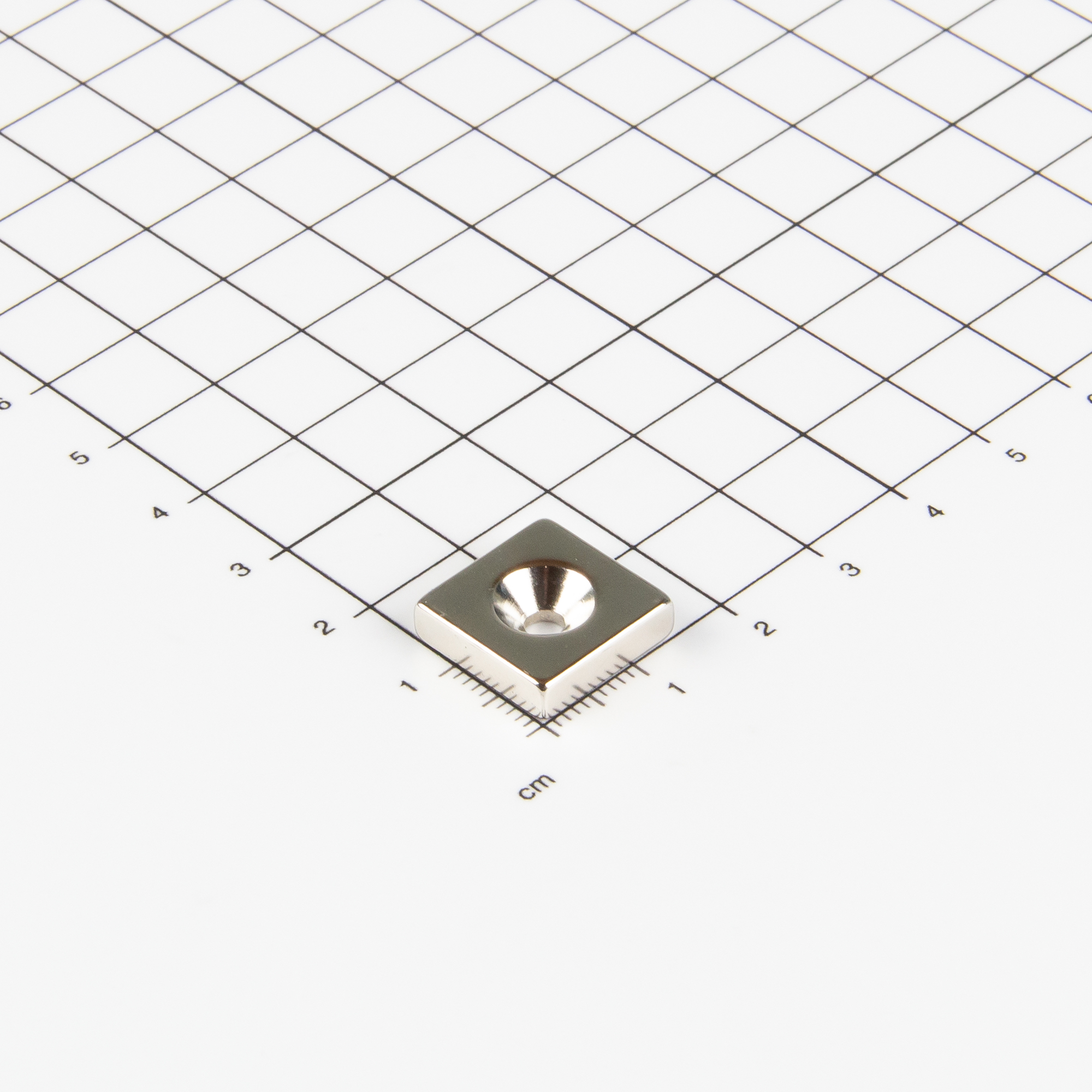 Magna-c Neodym-blockmagnet 15x15x4mm Mit Konischer Senkung