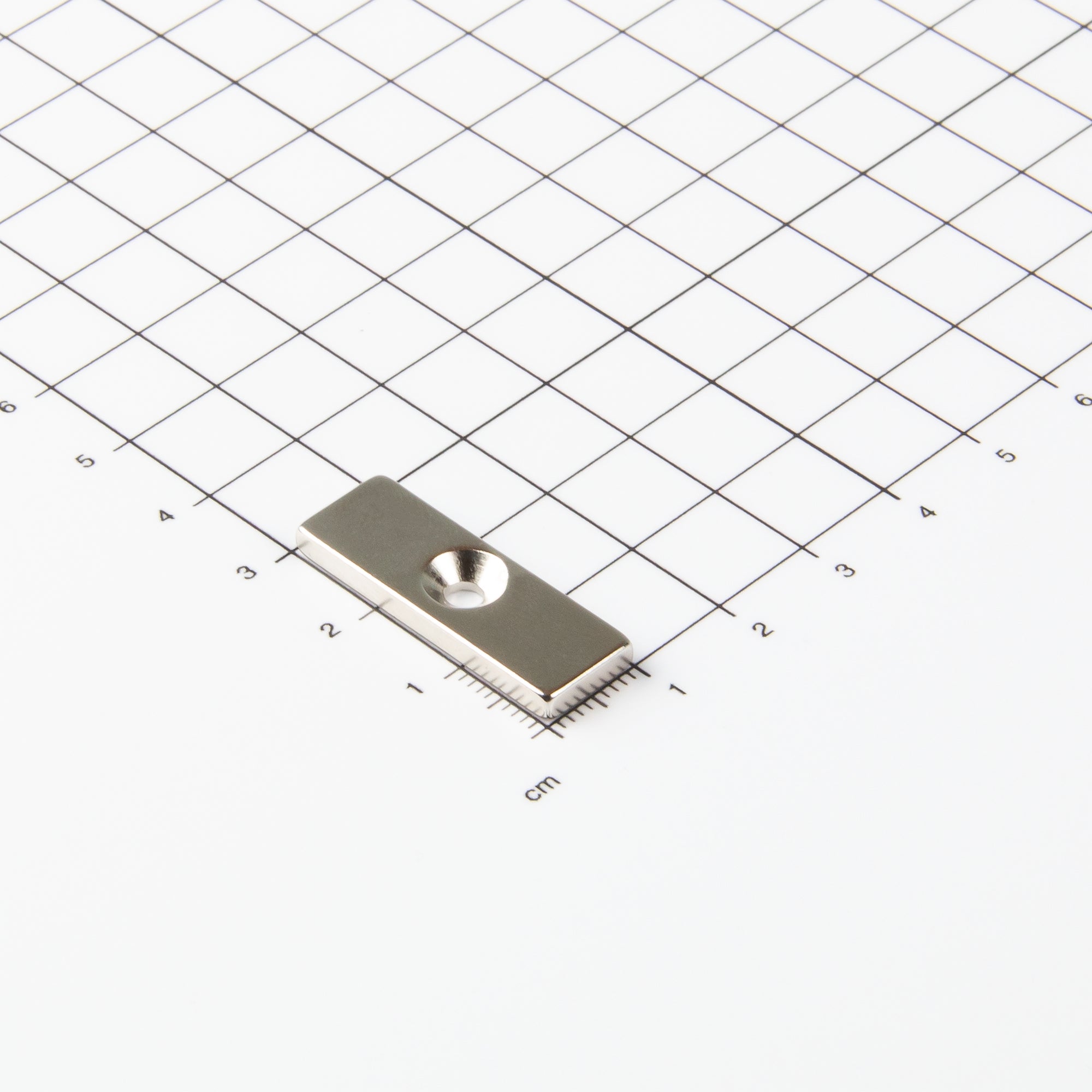 Magna-c Neodym-blockmagnet 30x10x3mm Mit Konischer Senkung